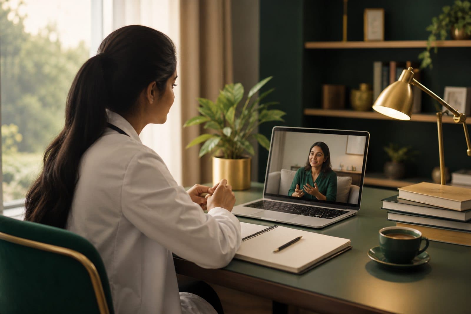 Applicant preparing for counselling on a video call